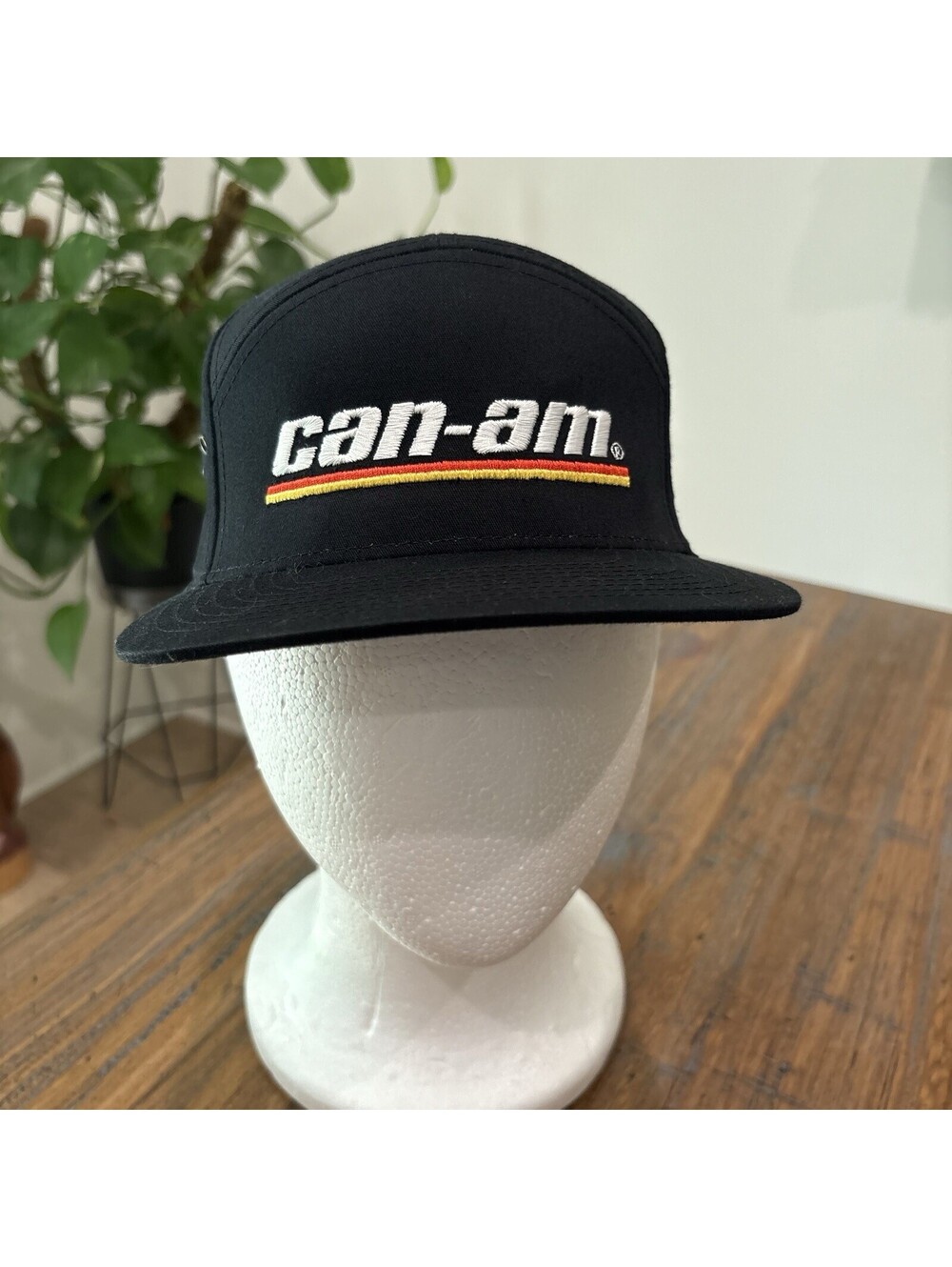 Can-am Logo Embroidered 7 Panel Richardson 257 Hat Black Side By Side Specialist